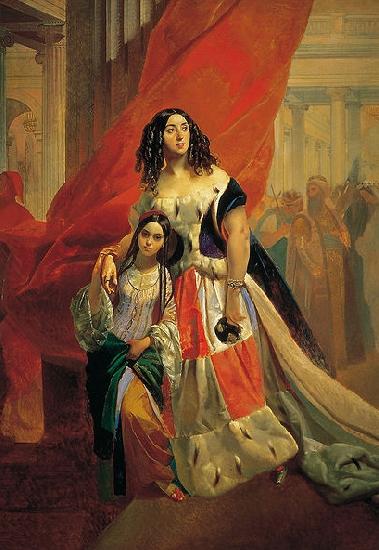 Karl Briullov Adopted Daughter Amazilia Paccini oil painting image